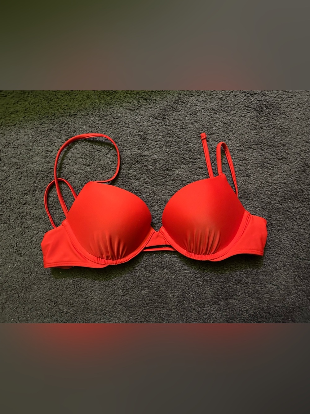 Red Push Up Bikini Top
